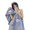 White striped velvet ruffled bath skirt, bath towel, suitable for women to wear and wrap, home soft, absorbent and quick-drying bathrobe 142236751 Item Picture